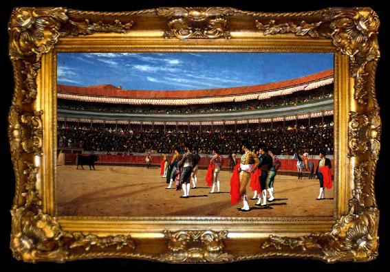 framed  Jean Leon Gerome Plaza de Toros  : The Entry of the Bull, ta009-2
